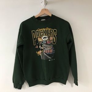 Vintage Super Bowl XXXIII Green Bay Packers Crewneck Sweatshirt w/ Brett Farve